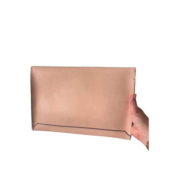 NWT Boldrini Selleria Italian Leather Envelope Clutch / iPad Case – Blush Pink - Picture 2 of 10